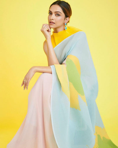 Pastel crush saree