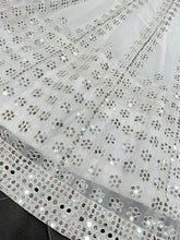 White beauty with sequins and mirror work