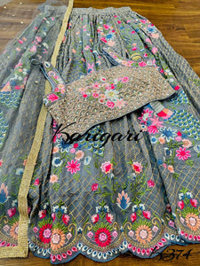 Karigari collection: peacock embroidered Lehenga