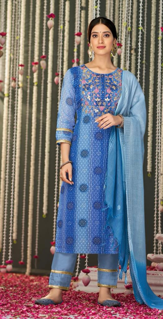 Sareya - Bandhani print Salwaar Kameez