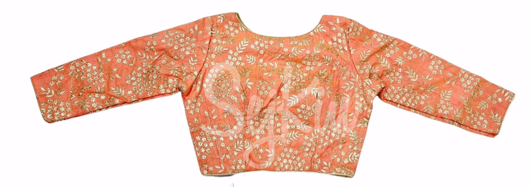 Peach sequin blouse
