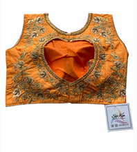Orange thread work blouse