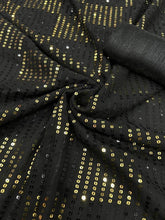 Black dinner party sequinned saree