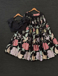 Kids - floral sequinned Lehengas 0-15 yrs