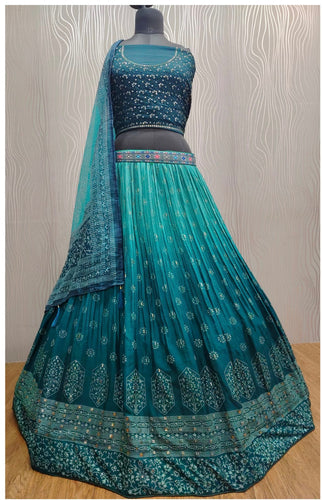 Keya Lehengas - Shaded georgette Lehengas