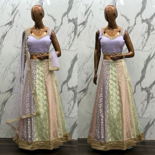 Multi design Lehenga - perfect for mehendi night !