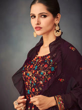 Sunaish - Deep wine and peach sharara