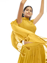 Sienna - mustard yellow sequins Lehenga