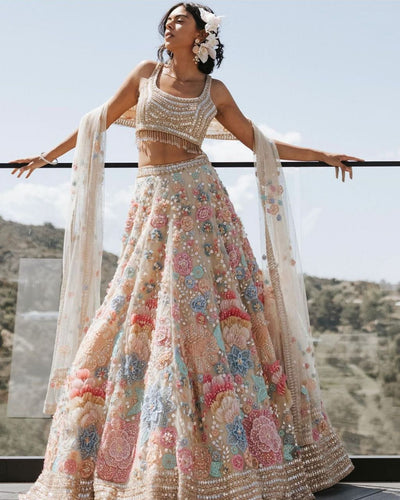 Floral sequins Lehenga