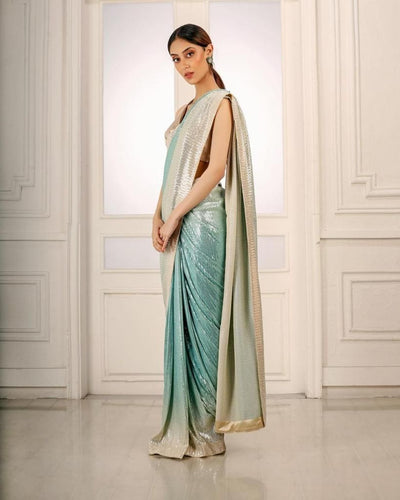 Bollywood shaded sequins saree