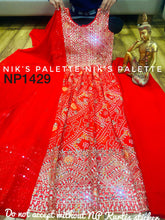 NIKS collection - Red bandhani Nayra cut style