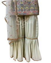 Pastel mint green sharara