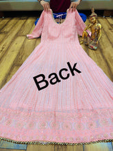 Niks collection: Pastel pink sequins anarkali