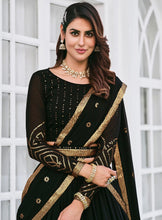 Misha collection vol 3 - exquisite black and gold long sleeves designer Lehenga
