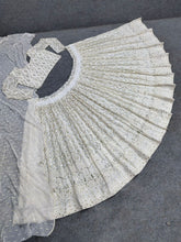 White wavy sequinned Lehenga