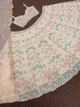 Peachy sequin Lehenga