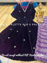 Niks collection: purple velvet kaftaan