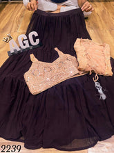 AGC Collection: Shaded peach to maroon Lehenga