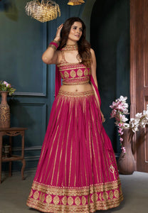 Shastay collection: Pink sequins work Lehenga