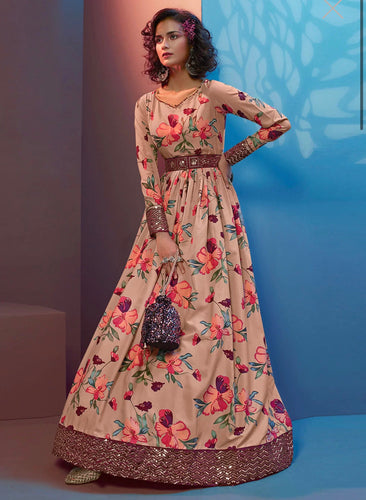 Sequins embroidered anarkali gown collection