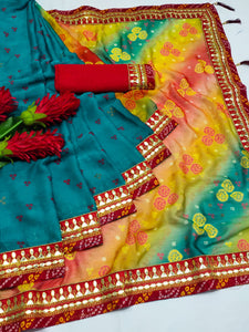 Half and half bandhani saree collection