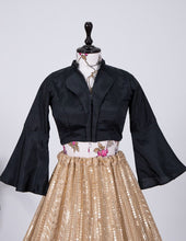 Indo western shirt style Lehenga - readymade