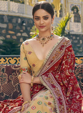 Beige organza Lehenga