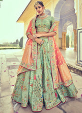 Serenity vol 3 Lehenga - mint green banarasi silk Lehenga