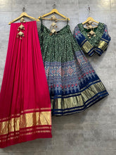 Bandhani gaji silk stitched Lehenga