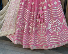 A perfect combination - Blue and pink Lehenga