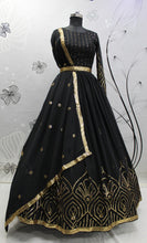 Misha collection vol 3 - exquisite black and gold long sleeves designer Lehenga