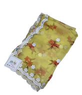 Yellow organza net dupatta