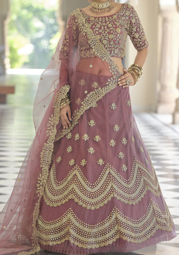 Elna wedding lehengas - mauve