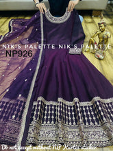 Niks collection: aubergine anarkali (plus size)