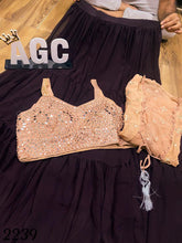 AGC Collection: Shaded peach to maroon Lehenga