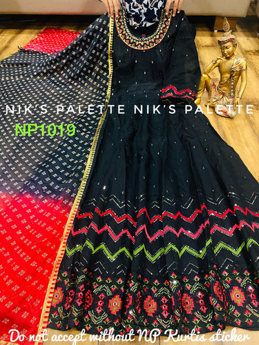 Niks collection: Black anarkali with sequins