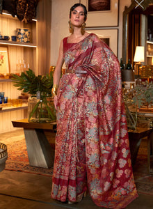 Kaazi silk floral saree