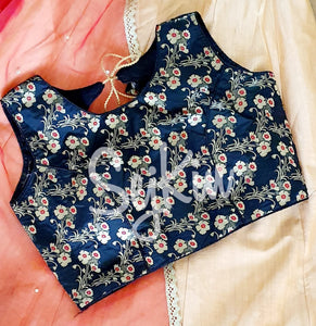 Black floral and gold Lehenga