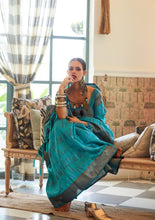 Organza silk two tone saree collection