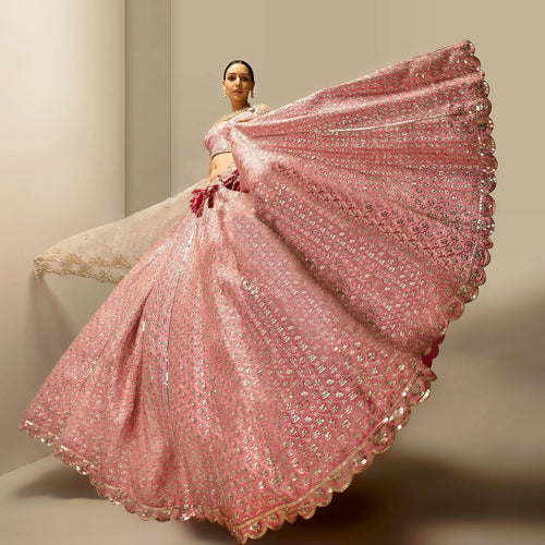 Manish Malhotra inspired Lehenga - Lush Pink Teardrop Lehenga