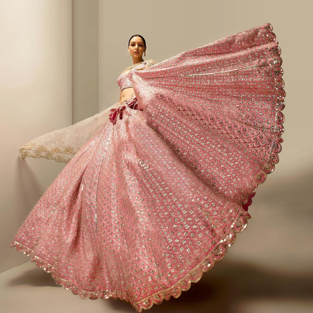 Manish Malhotra inspired Lehenga - Lush Pink Teardrop Lehenga