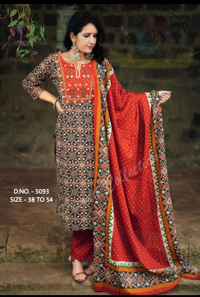 Black and red cotton cambric salwaar kameez (plus size available)