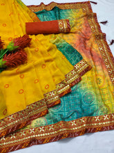 Half and half bandhani saree collection