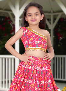 Kids (Girls) readymade Indo western digital print Lehenga