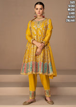 Janisha - readymade fusion style long top in haldi yellow
