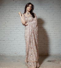 Celebrity inspired sequinned saree