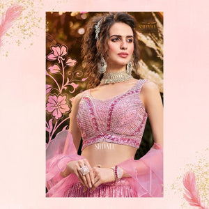 Boutique collection - Glamorous pink sequinned Lehenga