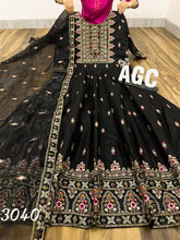 AGC  Collection- black silk gown (plus size options)