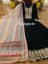 Karigari collection - black anarkali, plus size option