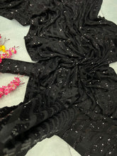 Celebrity box style sequins saree